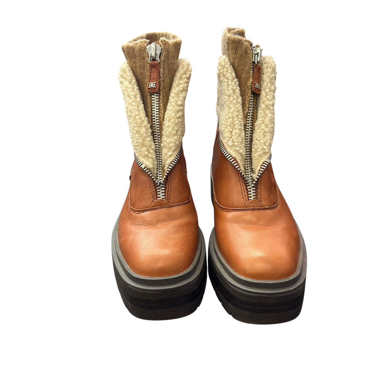SAM EDELMAN LINDS ANKLE BOOTS BROWN 289 SZ 8.5