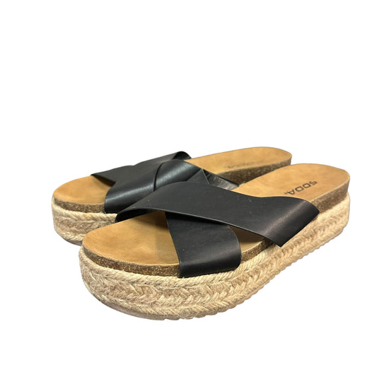 SODA BLACK ESPADRILLES SANDALS 279 SZ 8.5