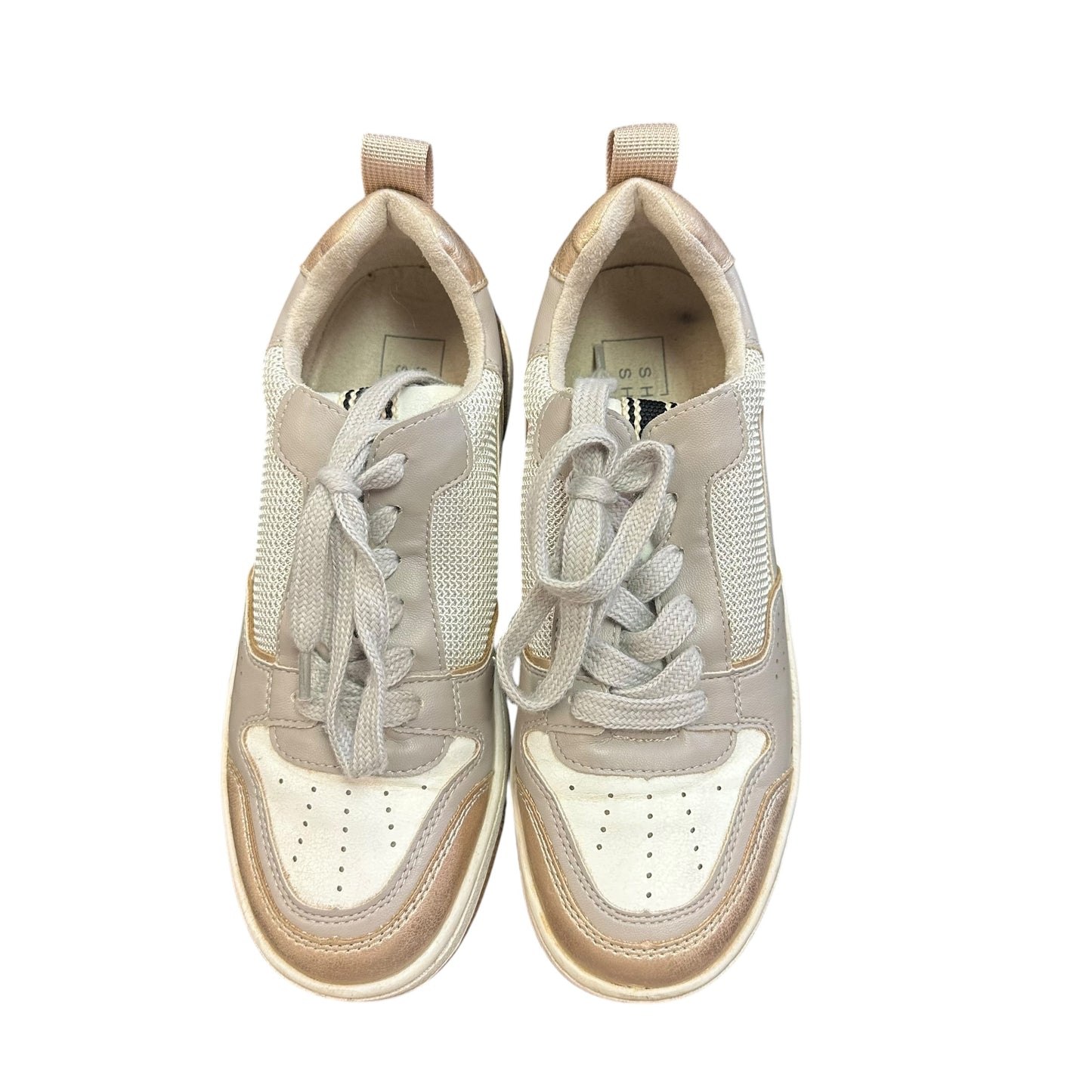 SHU SHOP PAULINA HIGH TOP SNEAKERS GOLD SNAKE SKIN 27 SZ 7.5