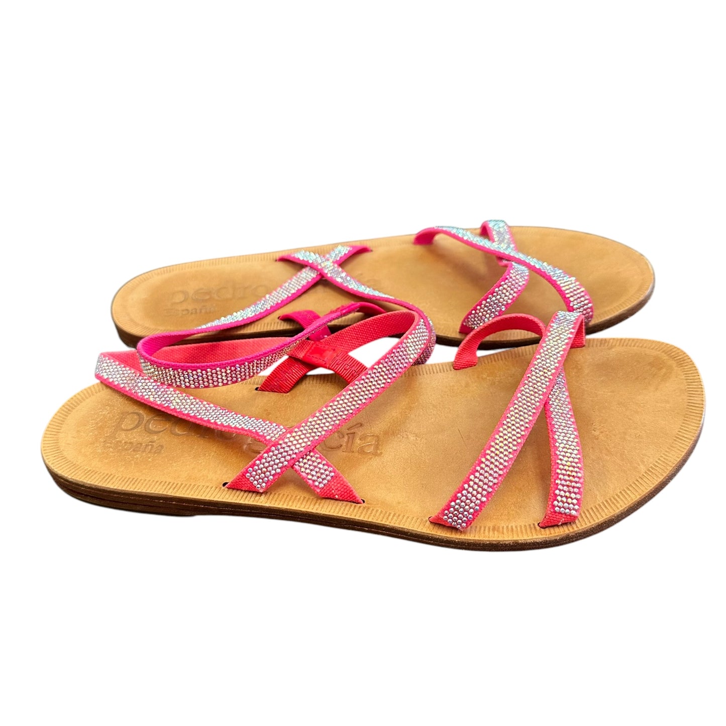 PEDRO GARCIA PINK RHINESTONE SANDALS 38 SZ 6.5