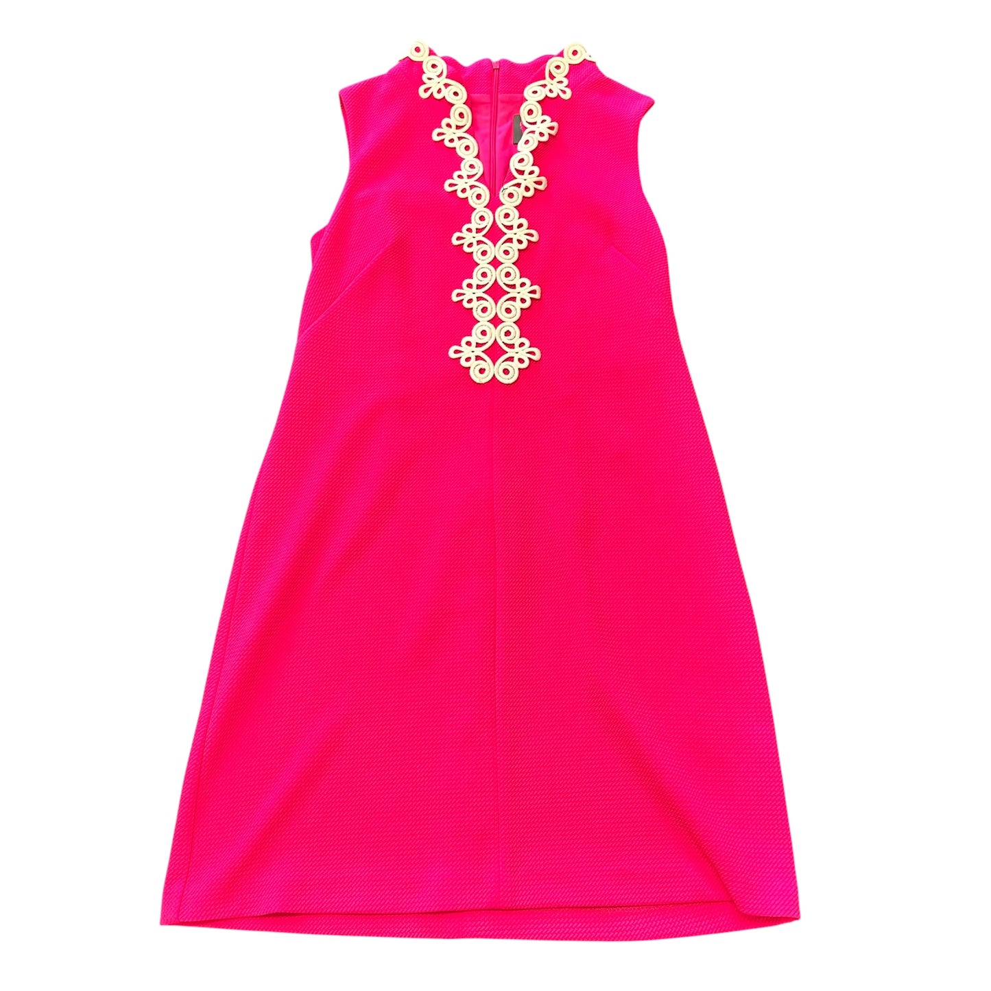 VINCE CAMUTO PINK SHIFT DRESS WHITE DETAILING NWOT 100 SZ 8