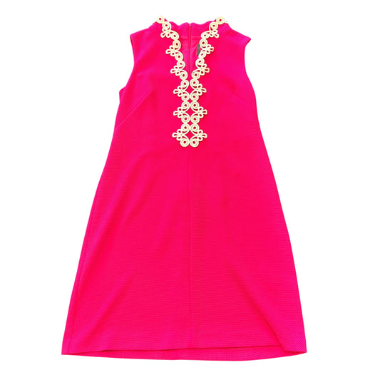VINCE CAMUTO PINK SHIFT DRESS WHITE DETAILING NWOT 100 SZ 8