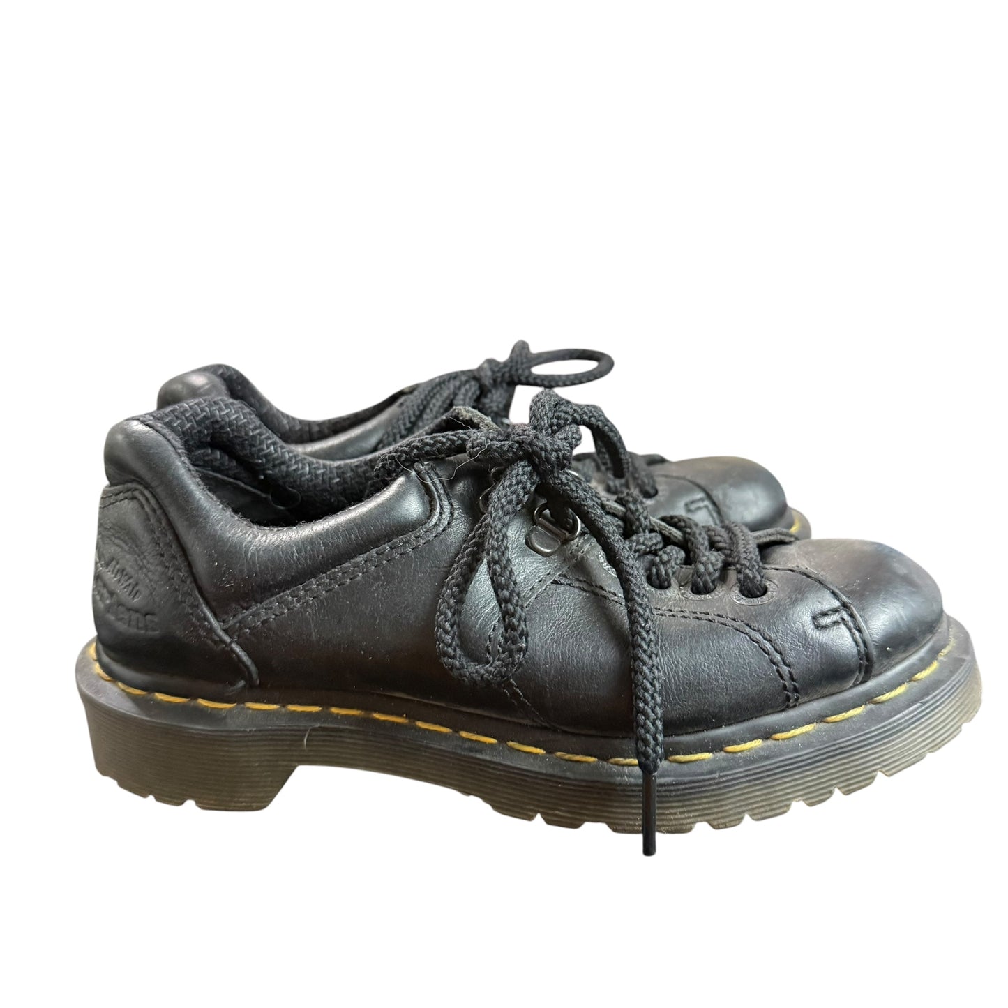 DR MARTENS BLACK LEATHER CHUNKY OXFORD SHOES 100 SZ 6