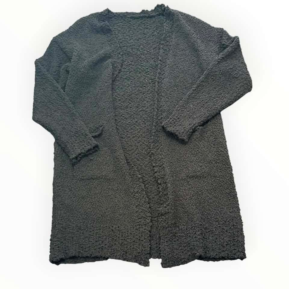 BLACK POPCORN OPEN CARDIGAN 287 L/XL