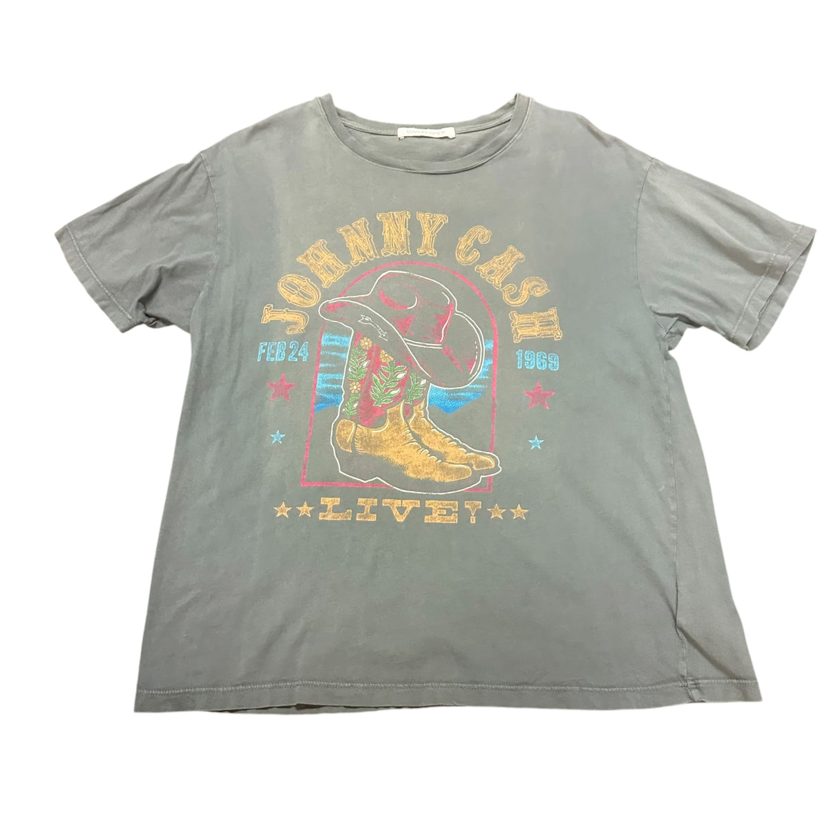 DAYDREAMER GRAY JOHNNY CASH TSHIRT 100 SMALL