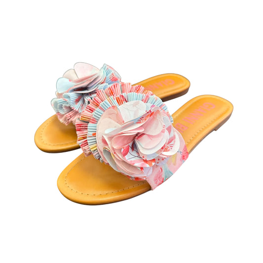 GIANNI BINI NWB ZAVEN PINK FLORAL SANDALS 215 SZ 9