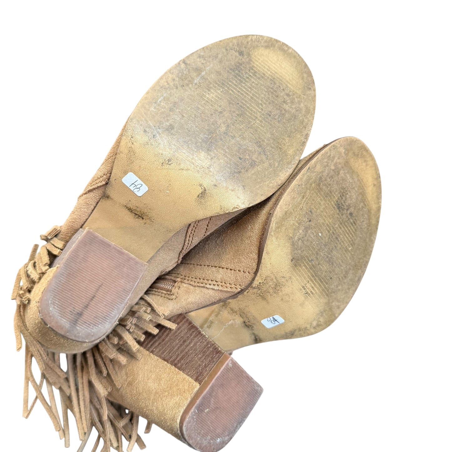 DOLCE VITA TAN BROWN PEEP TOE BOOTIES 84 Sz 7