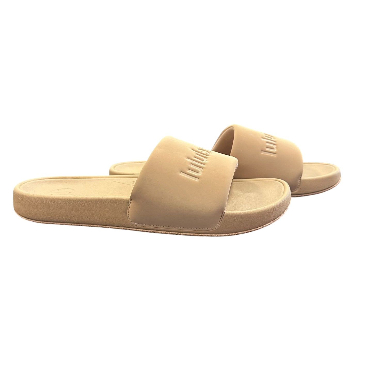 LULULEMON RESTFEEL SLIDE SANDALS SAND DOLLAR NWOT 276 SZ 12