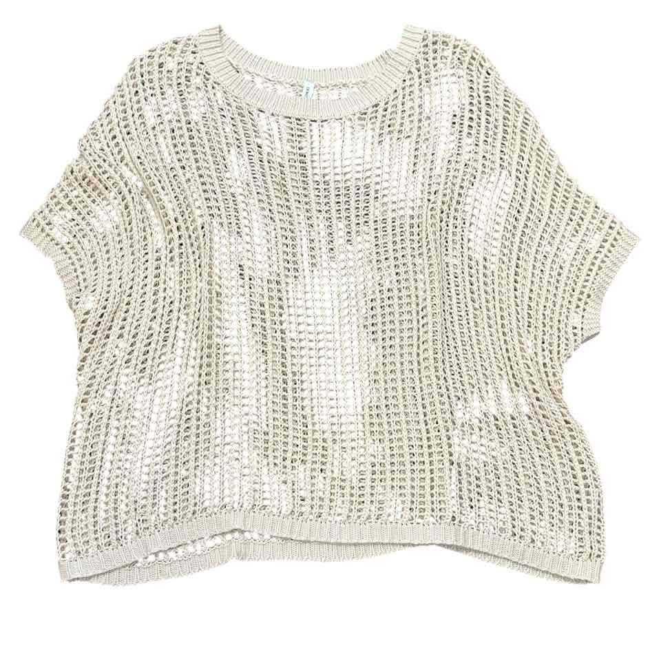 Sold manually entered in: DOOKOTOO BEIGE OPEN KNIT TOP 57 3XL