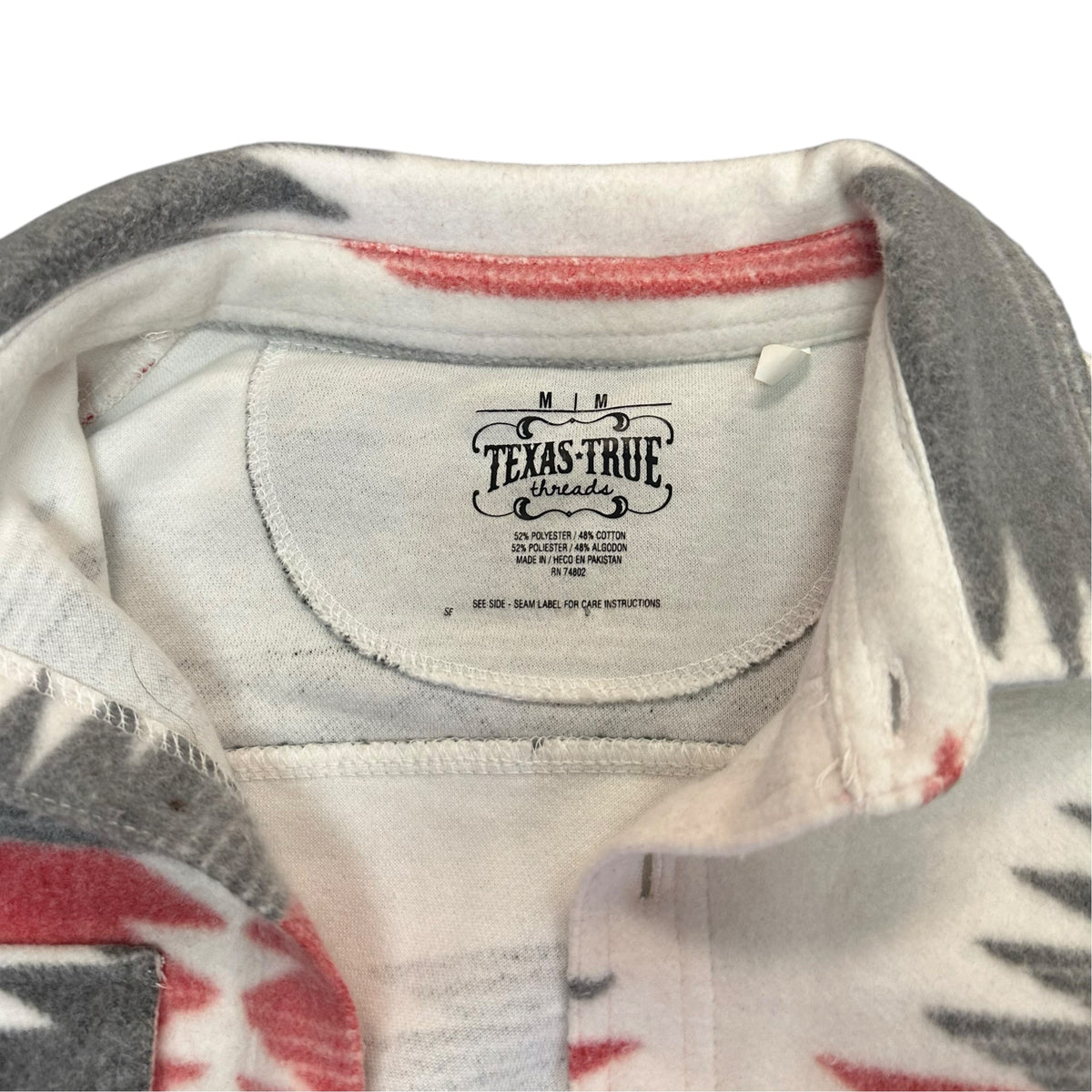 TEXAS TRUE THREADS FLEECE SOUTHWESTERN SHACKET 75 MEDIUM