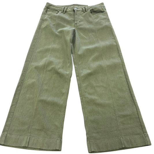 AMERICAN EAGLE LOW RISE BAGGY WIDE GREEN JEANS 153 NWT SZ 8