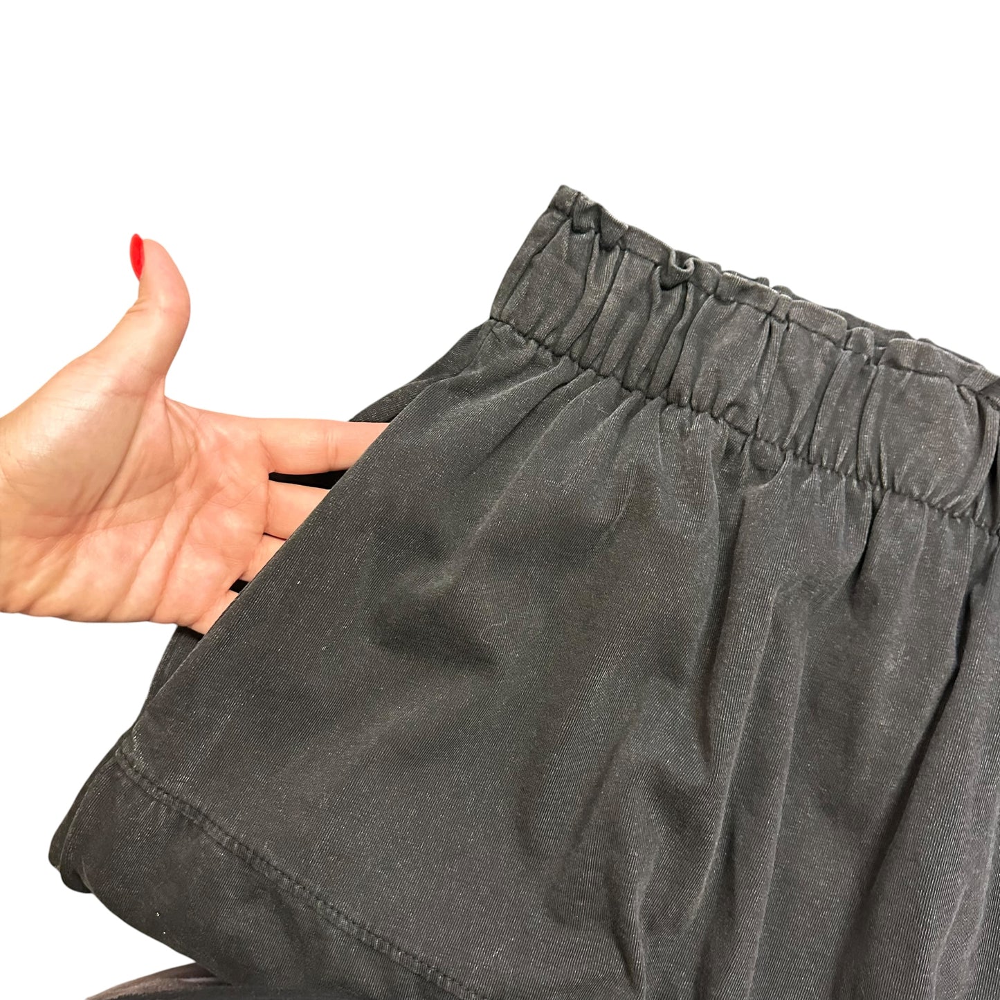 ZARA STONE WASHED BLACK SLOUCHY HAREM PANTS 100 SMALL