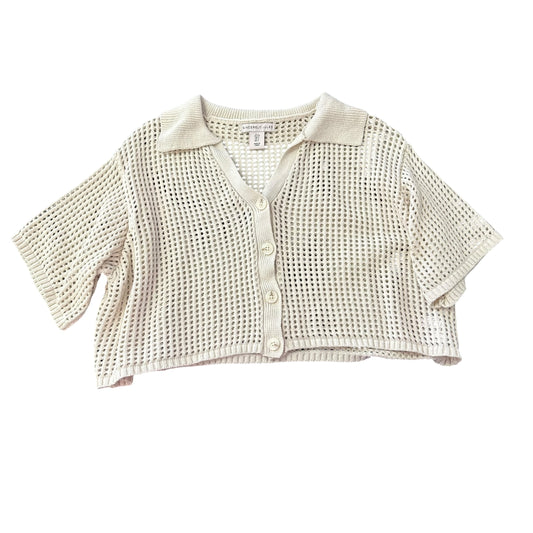 SINCERLEY JULES OPEN KNIT BEIGE CARDIGAN 122 SMALL