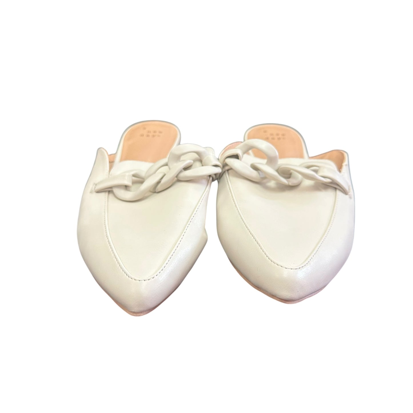A NEW DAY BEIGE MULES SLIDES 100 SZ 7