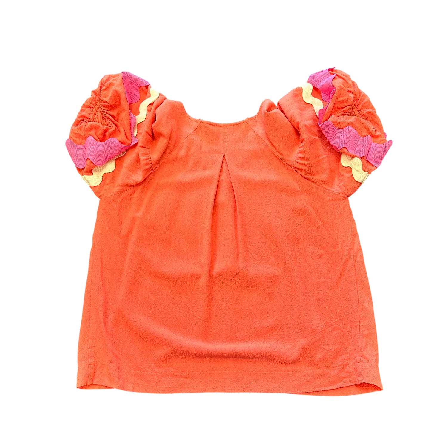 CORAL PUFF SLEEVE BLOUSE 100 MEDIUM