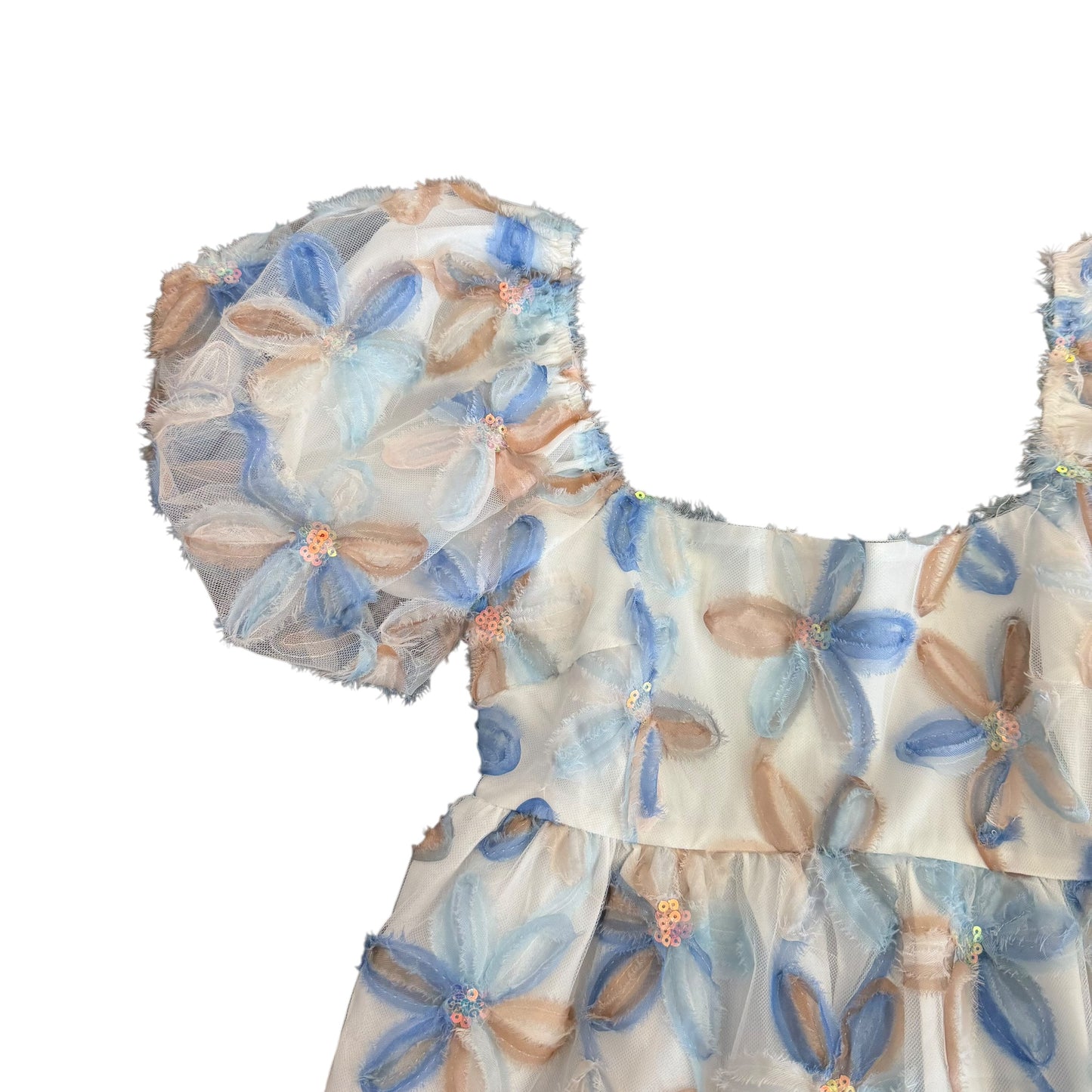 ALTAR'D STATE WHITE FLORAL BABYDOLL BLOUSE 100 SMALL