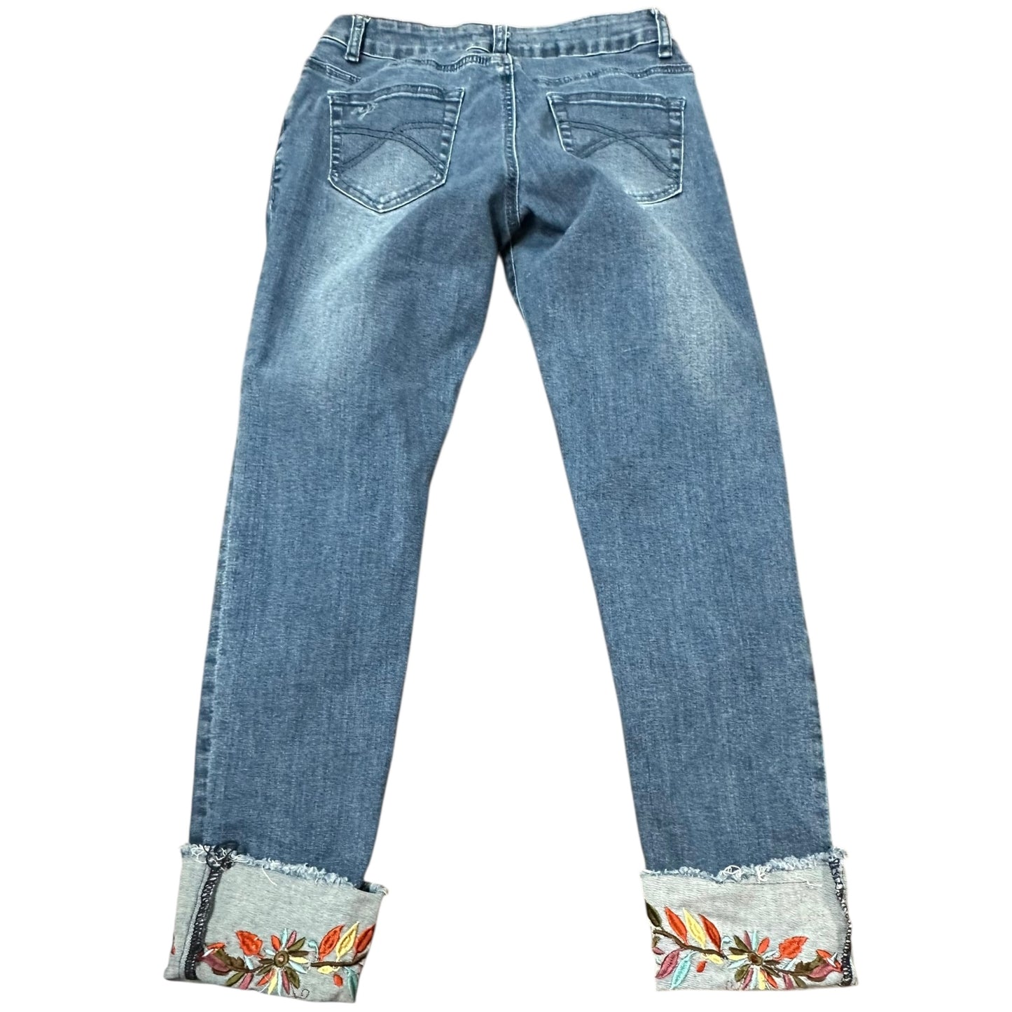 ANGEL + PREMIUM DISTRESSED JEANS W EMBROIDERY 100 SZ 6