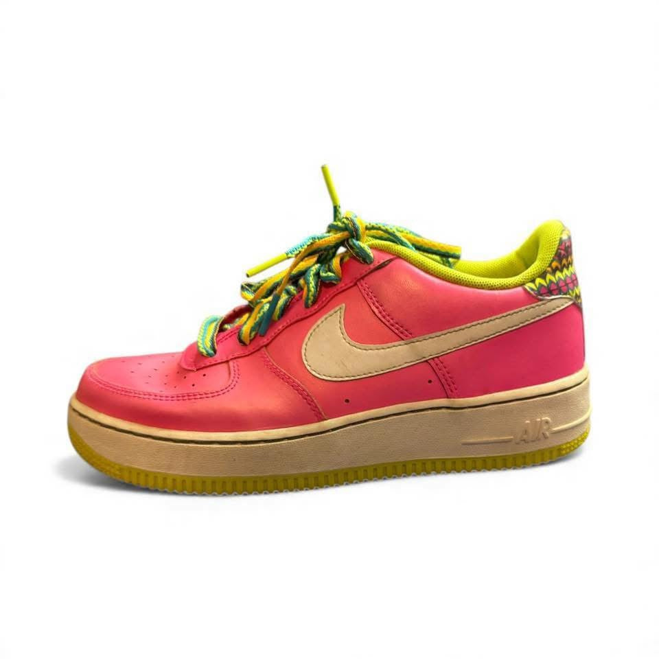 NIKE  AIR FORCE AF1 LOW PINK BLAST VOLT SNEAKERS SZ 8/8.5