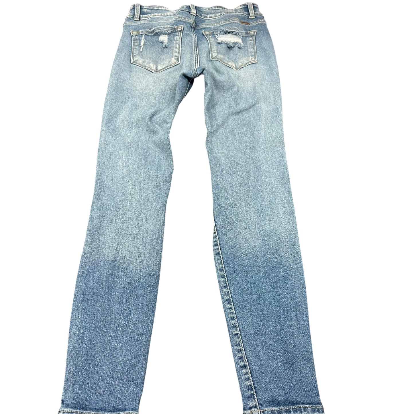 KANCAN HIGH RISE SKINNY DISTRESSED STRETCH DENIM BLUE JEANS 82 SZ 29