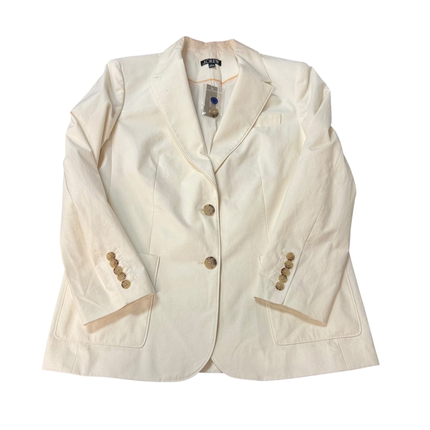 J CREW BEIGE DOUBLE BUTTON LINEN COTTON BLAZER NWT 100 SZ 6