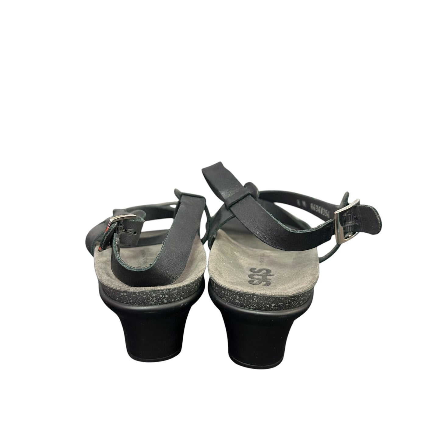 SAS BLACK LEATHER HEELS NEW 134 SZ 8