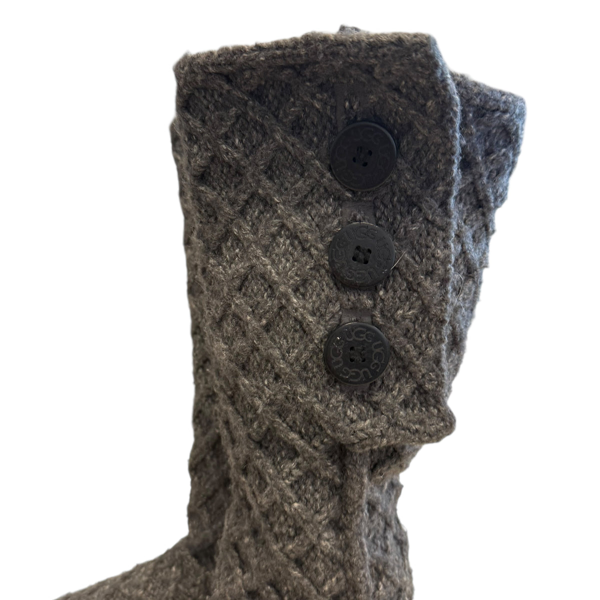 UGG AUSTRALIA CLASSIC CARDY KNIT BOOTS GRAY 251 SZ 8