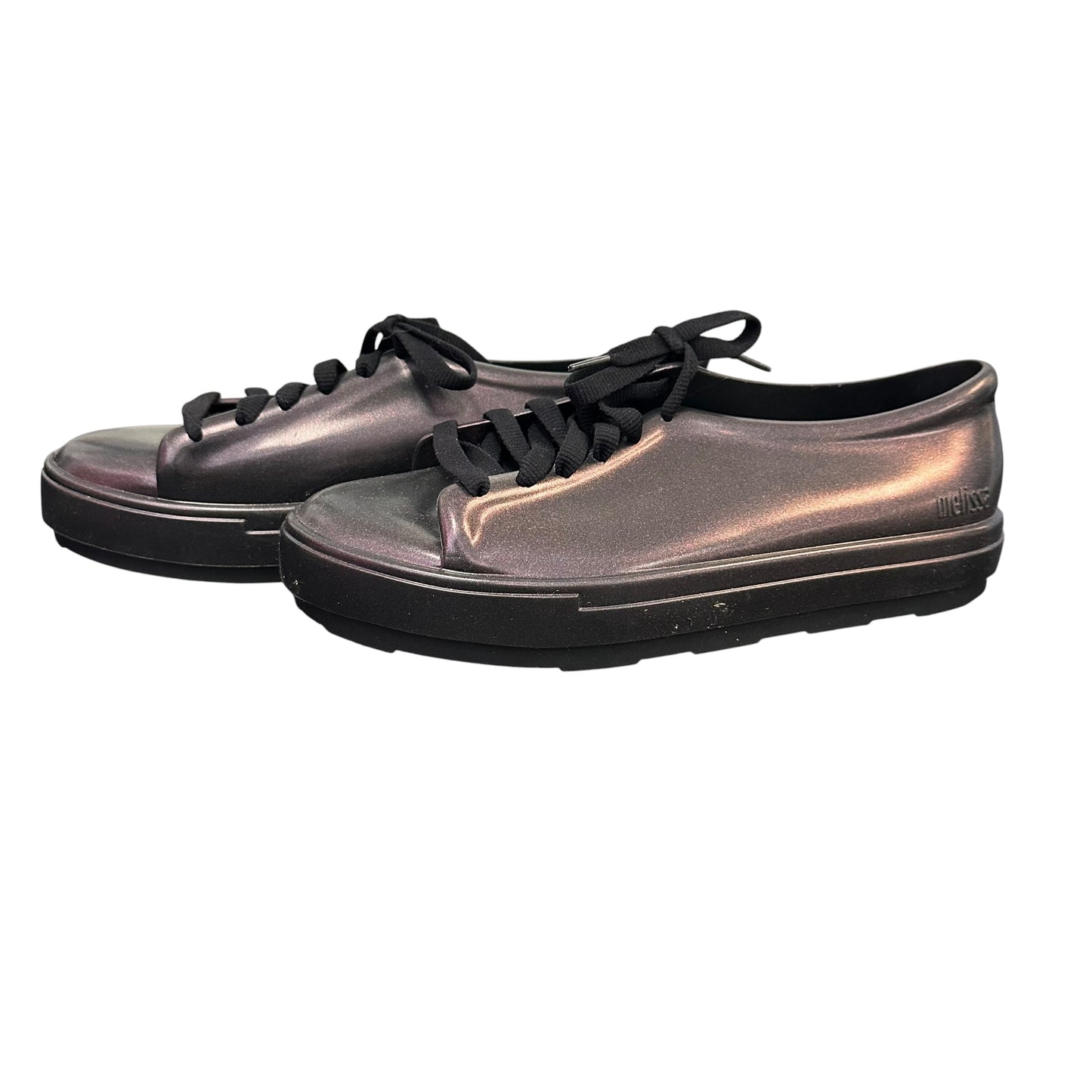 MELISSA NWIB IRIDESENT BLACK SNEAKERS 258 SZ 9