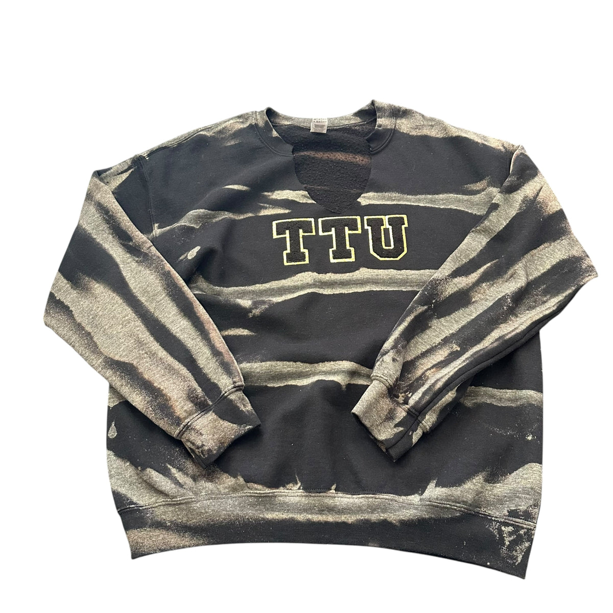 TTU BLACK BLEACHED SWEATSHIRT 269 LARGE