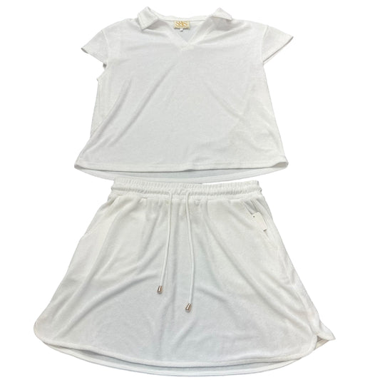 SSYS THE LABEL TERRY CLOTH SHORTS OUTFIT SET 14 MEDIUM