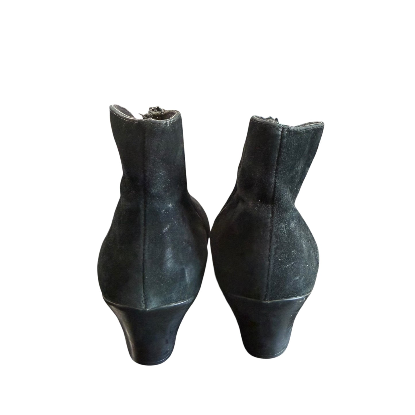 MUNRO BLACK SUEDE ANKLE BOOTIES 100 SZ 7.5