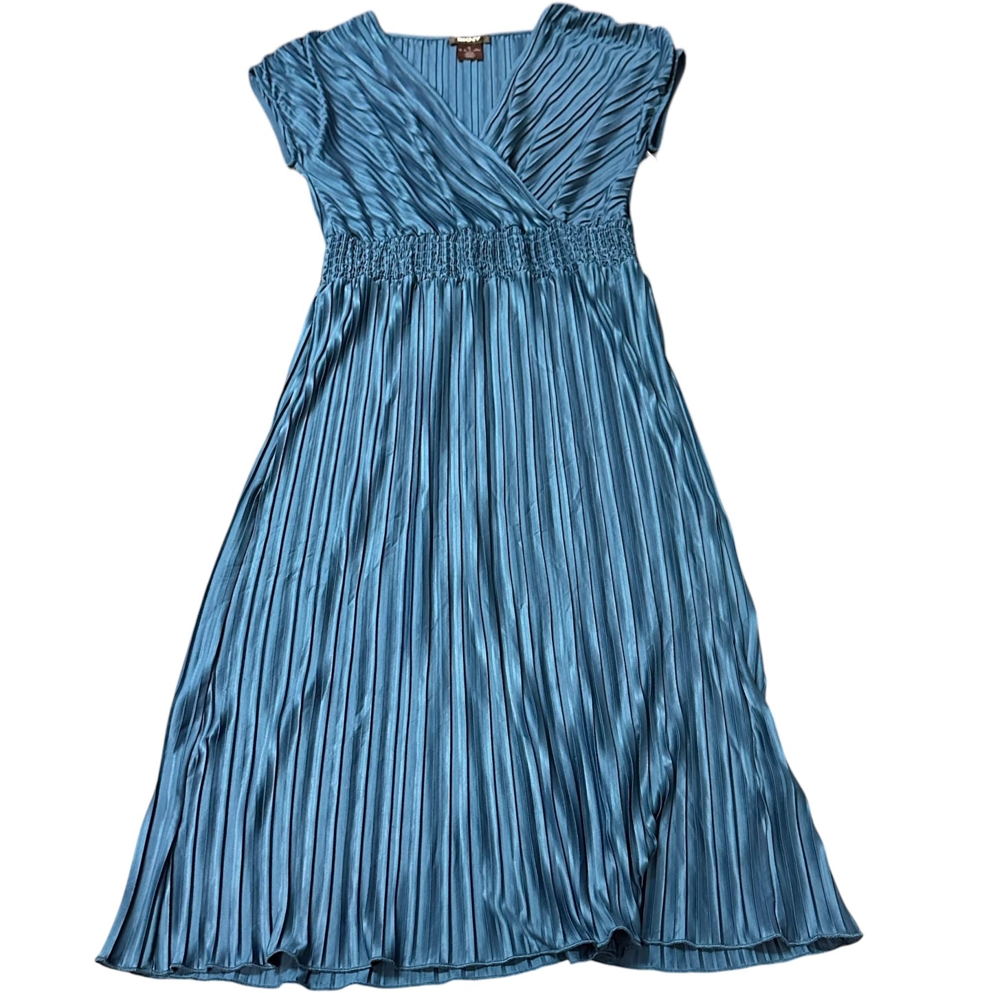 DKNY MIDNIGHT BLUE PLEATED MIDI DRESS 276 SZ 12