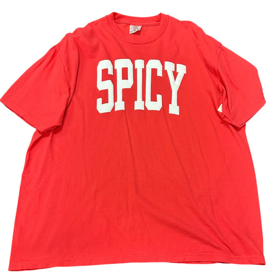 COMFORT COLORS SPICY PUFF LETTERS SALMON COLORED TSHIRT 58 2XL