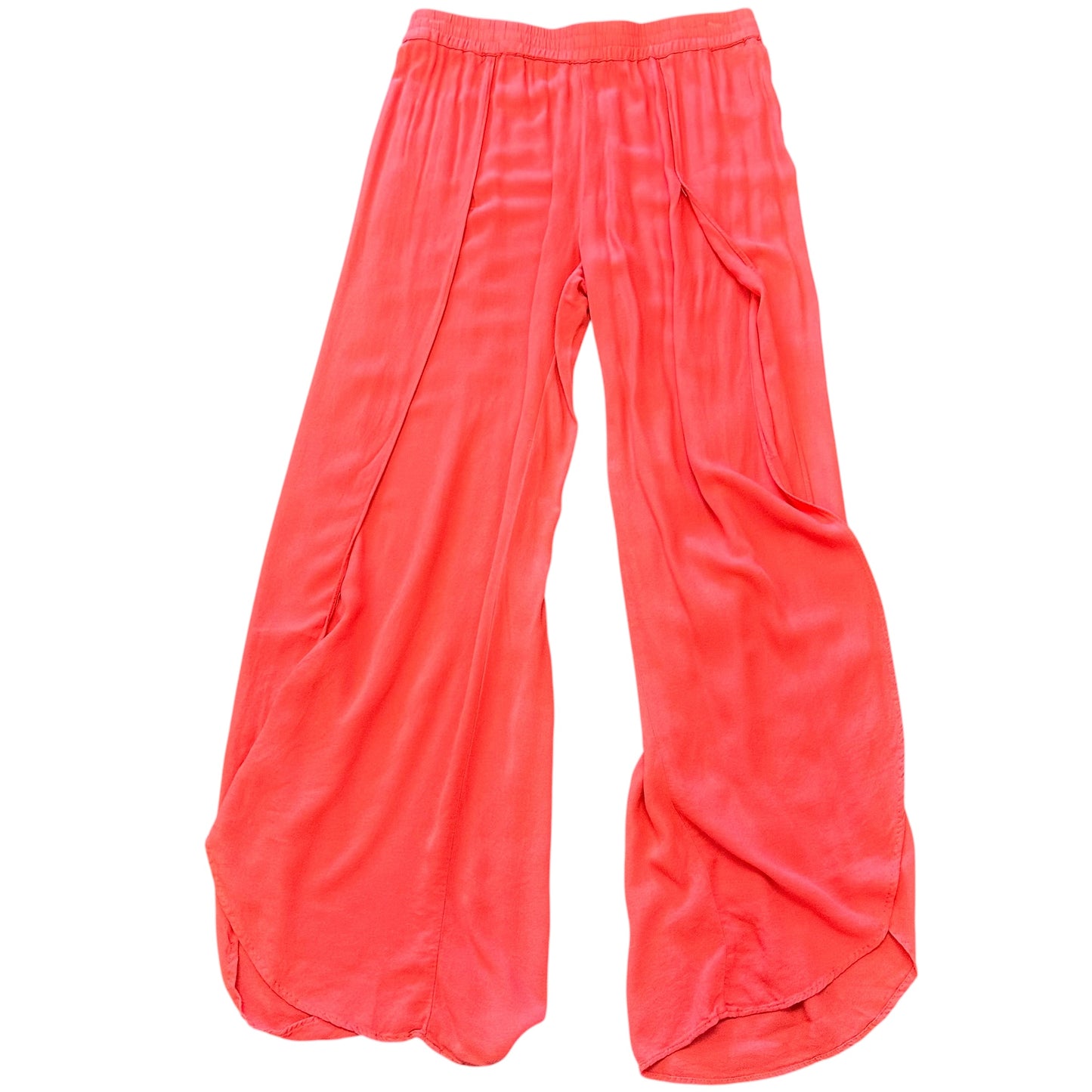 YOUNG FABULOUS & BROKE CORAL WIDE LEG PANTS 100 SMALL