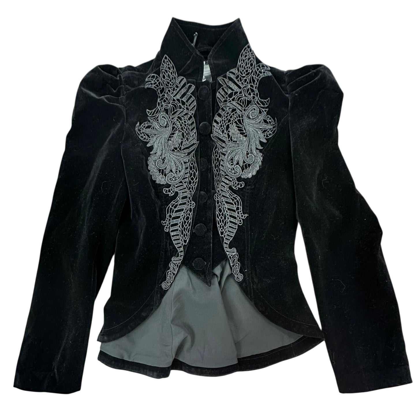 BLACK VELOUR RIDIGN JACK LACE VICTORIAN 191 MEDIUM