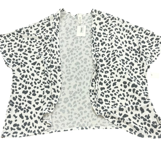 NOW & FOREVER WHITE BLACK ANIMAL PRINT CARDIGAN 234 NWT $34 MEDIUM
