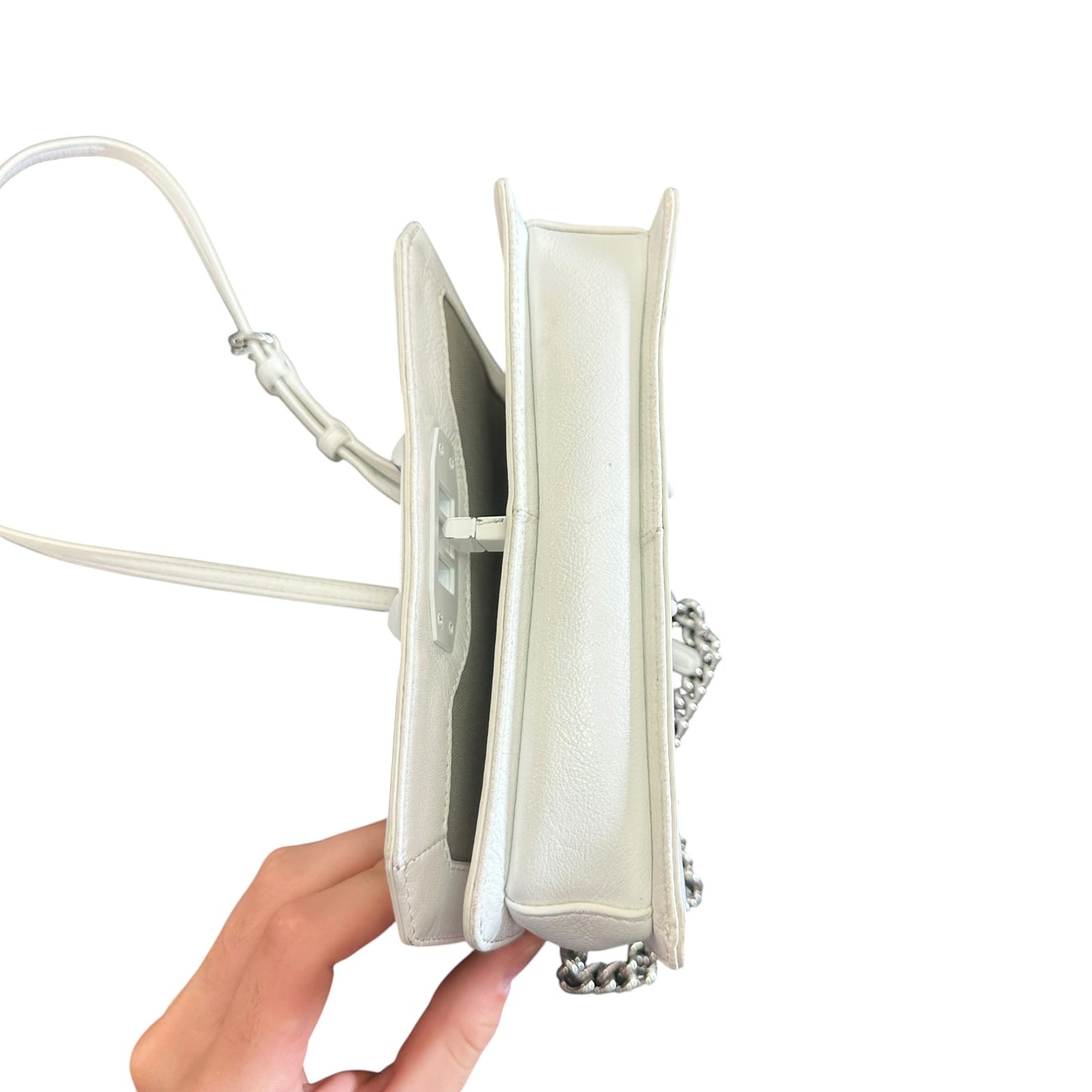 REBECCA MINKOFF WHITE LEATHER CROSSBODY 264 OS