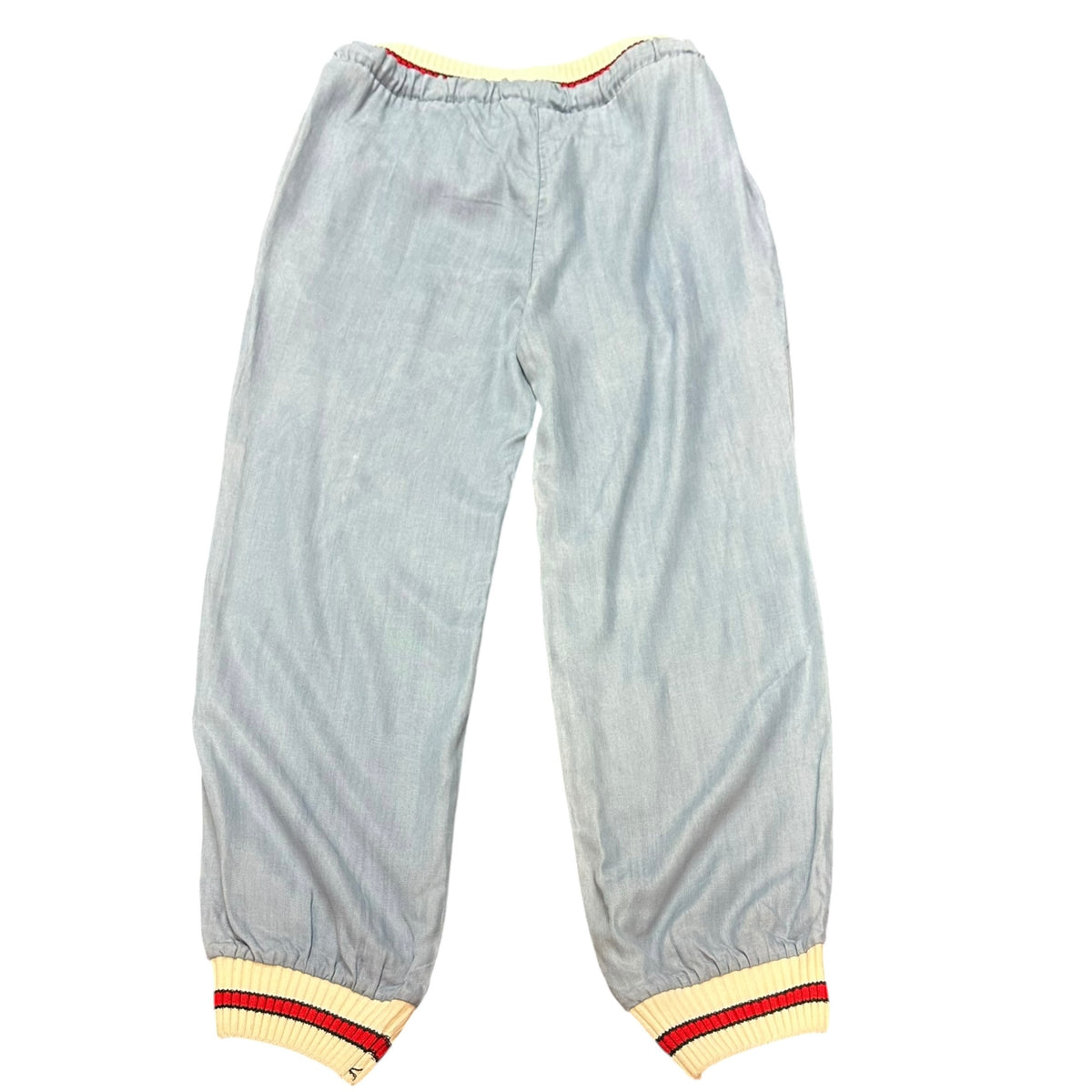 ENTRO CHAMBRAY JOGGERS SWEATER DETAIL NWT 100 SMALL