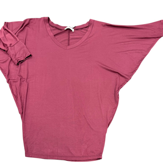 HEIMIOUS MAROON KNIT DOLMAN SLEEVE TOP NWOT SMALL