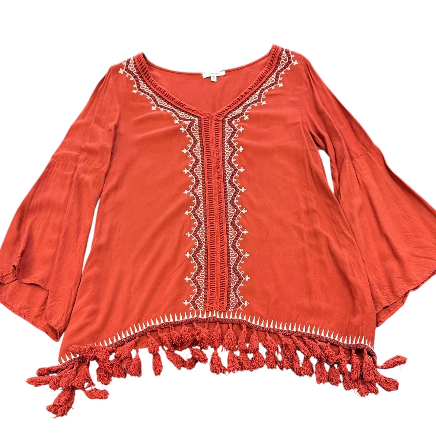 JODIFL BURNT ORANGE BOHO TOP 139 MEDIUM