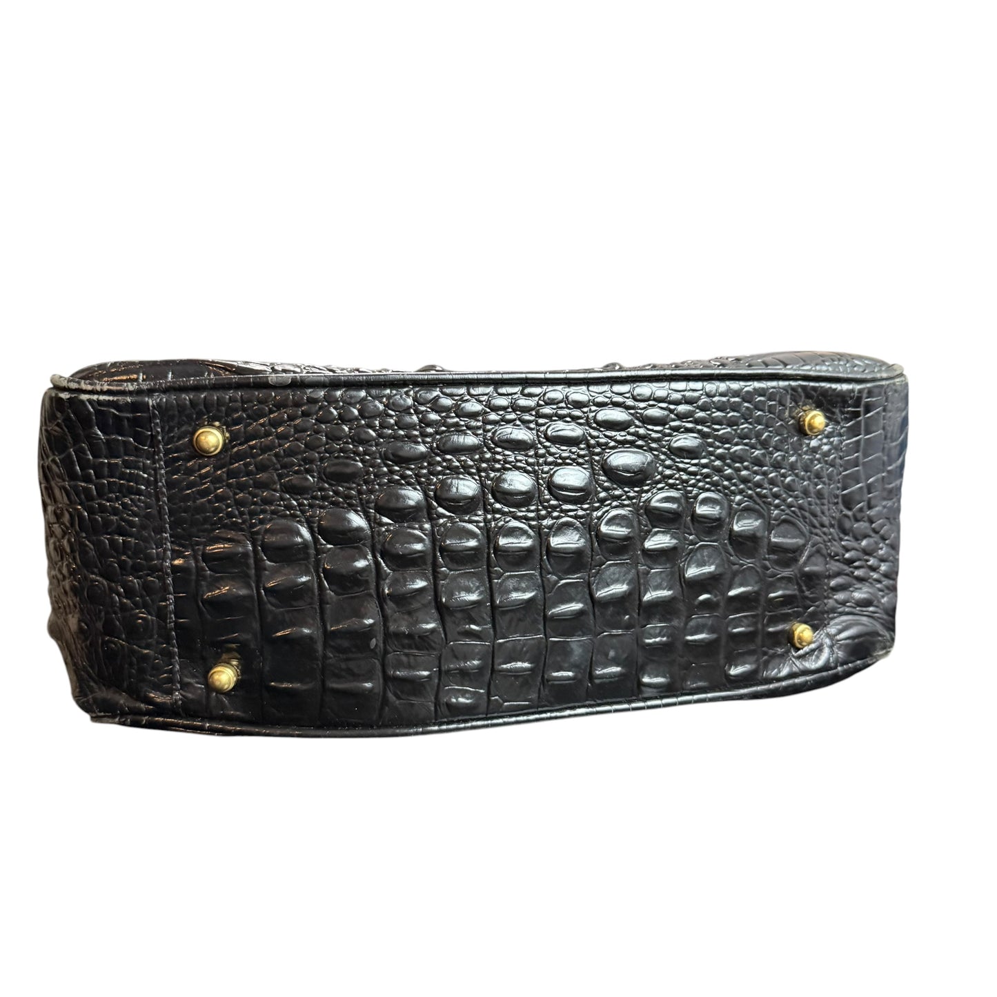 BRAHMIN RUBY BLACK MELBOURNE PATENT LETHER SATCHEL BAG 100
