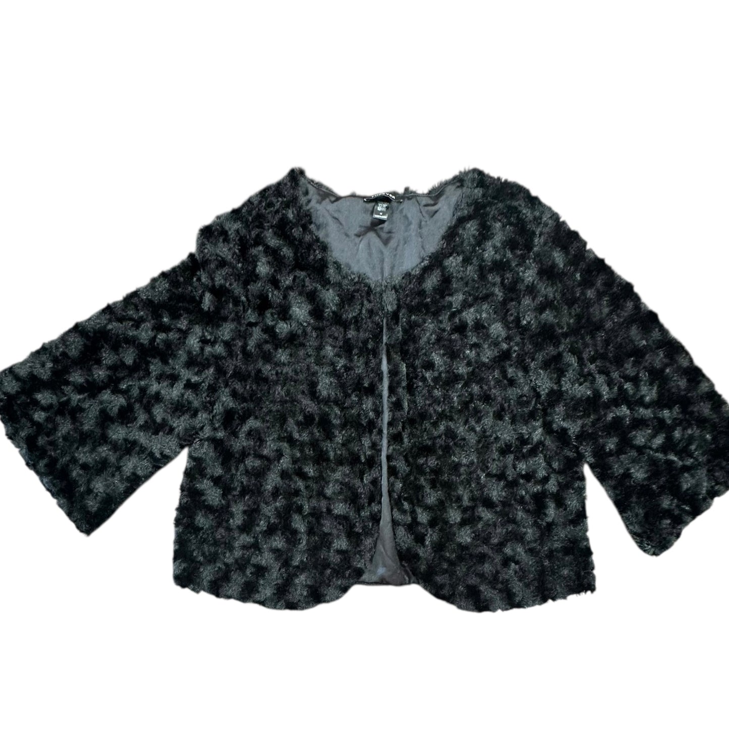 FOREVER BLACK FAUX FUR BOLERO 200 MEDIUM