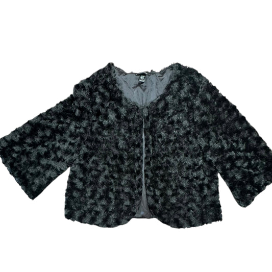 FOREVER BLACK FAUX FUR BOLERO 200 MEDIUM