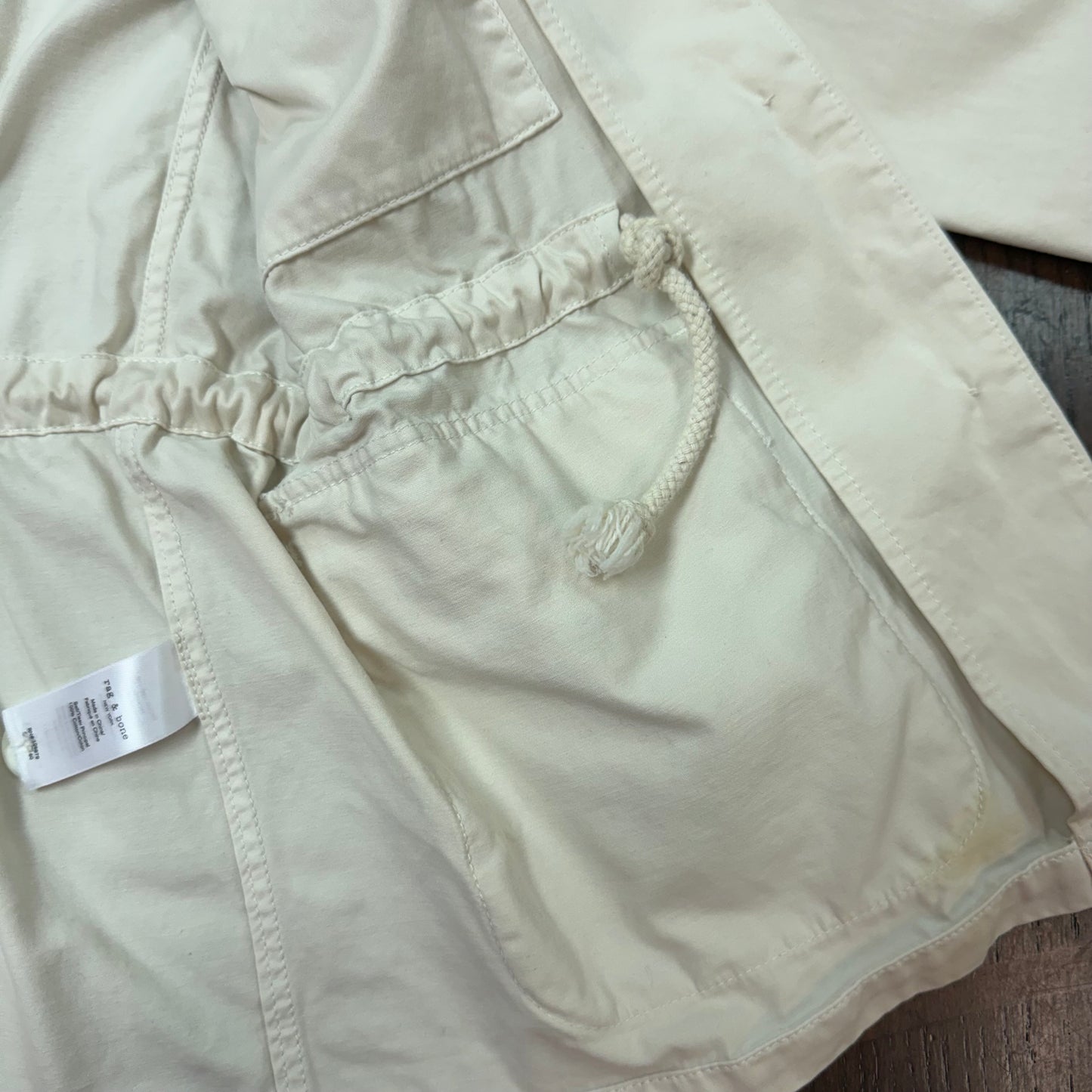 RAG & BONE PHARA FIELD UTILITY JACKET OFF WHITE 100 XS