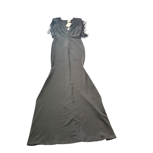 SYMPHONY BLACK TASSEL DRESS NWT 143 SMALL