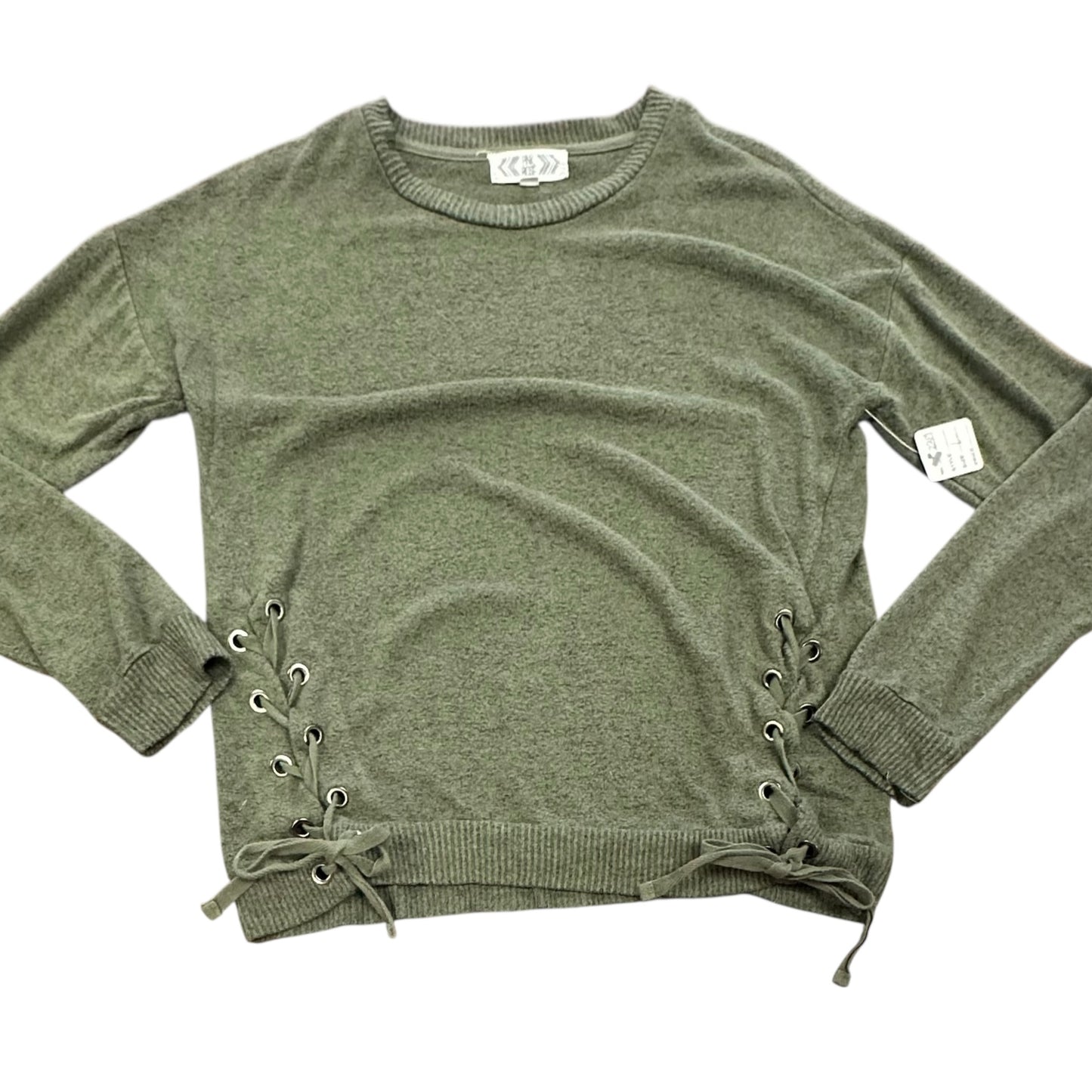 PINK ROSE DARK GREEN SWEATER 100 LARGE *MINOR PILING