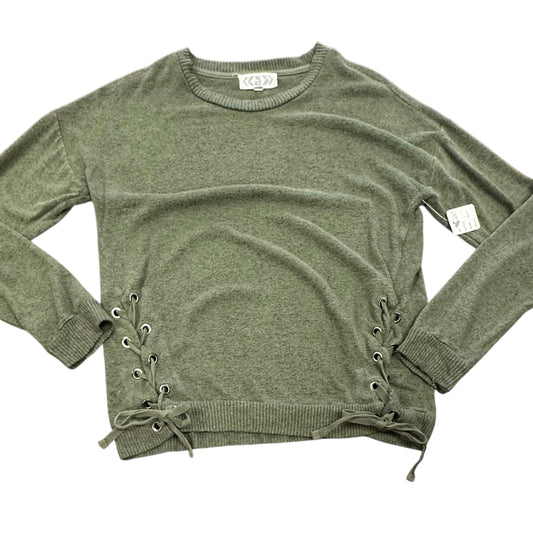 PINK ROSE DARK GREEN SWEATER 100 LARGE *MINOR PILING