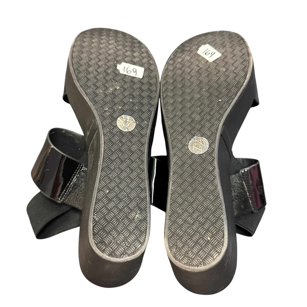 CHARLES BLACK PLATFORM SANDALS 169 SZ 7.5