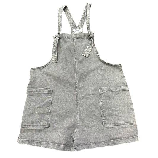 ZENANA GRAY OVERALLS SHORTALLS 234 LARGE
