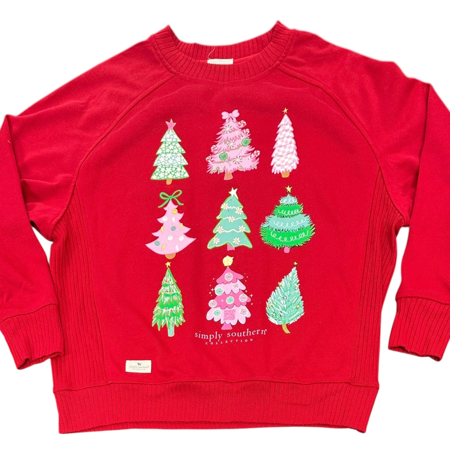SIMPLY SOUTHERN RED CHRISTMAS SWEATSHIRT 39 SMALL