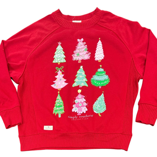 SIMPLY SOUTHERN RED CHRISTMAS SWEATSHIRT 39 SMALL